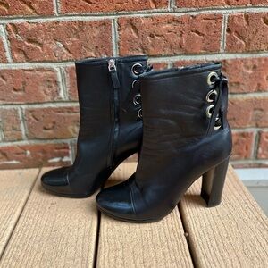 Proenza Schouler Black Leather Heeled Boots size 40
